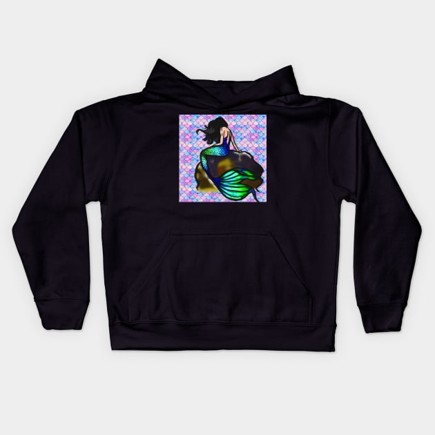 3D Mermaid Kids Hoodie by Art by Ergate